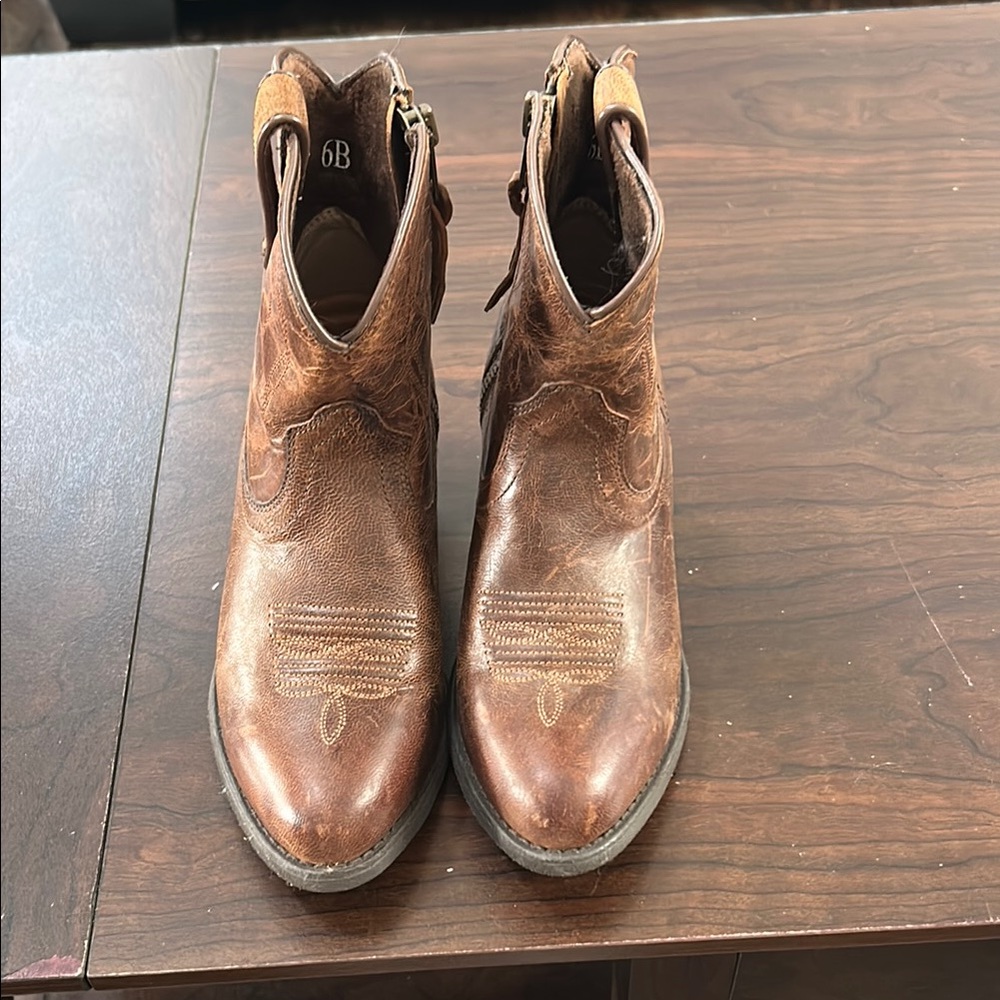 Brown Leather Ankle Boots